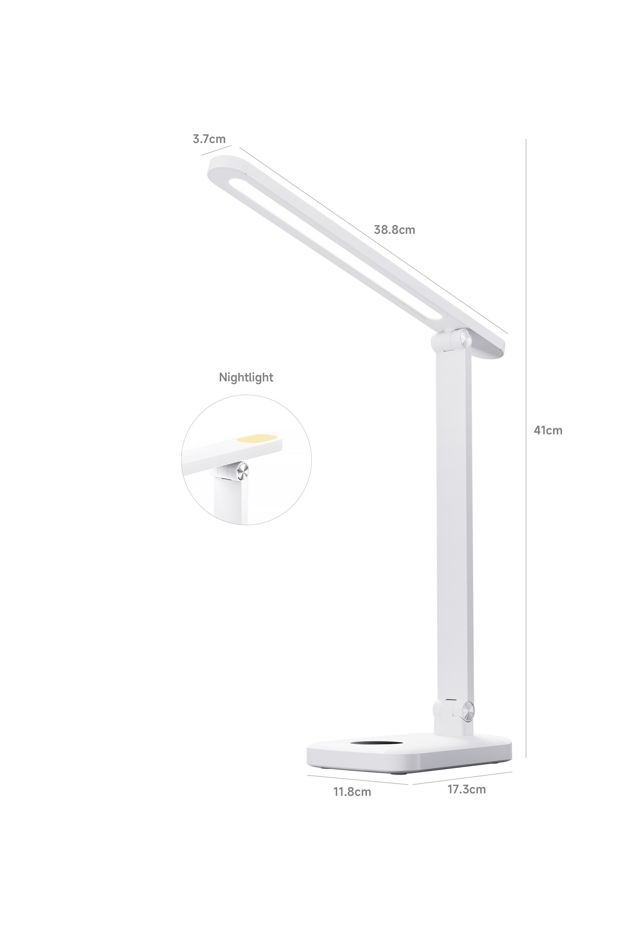Rechargeable Foldable LED Desk Lamp with Integrated Non-Removable Bulb