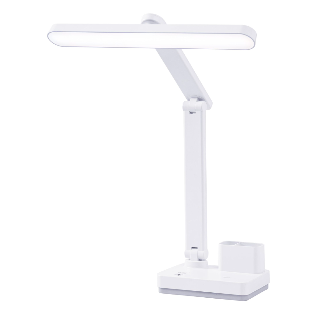 Rechargeable LED Desk Lamp with Pen Holder & 454 Lumen Brightness