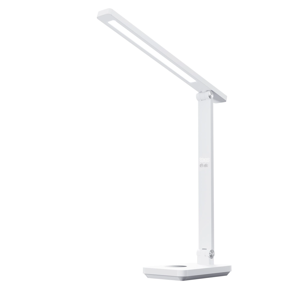 Rechargeable Foldable LED Desk Lamp with Clock & Touch Control