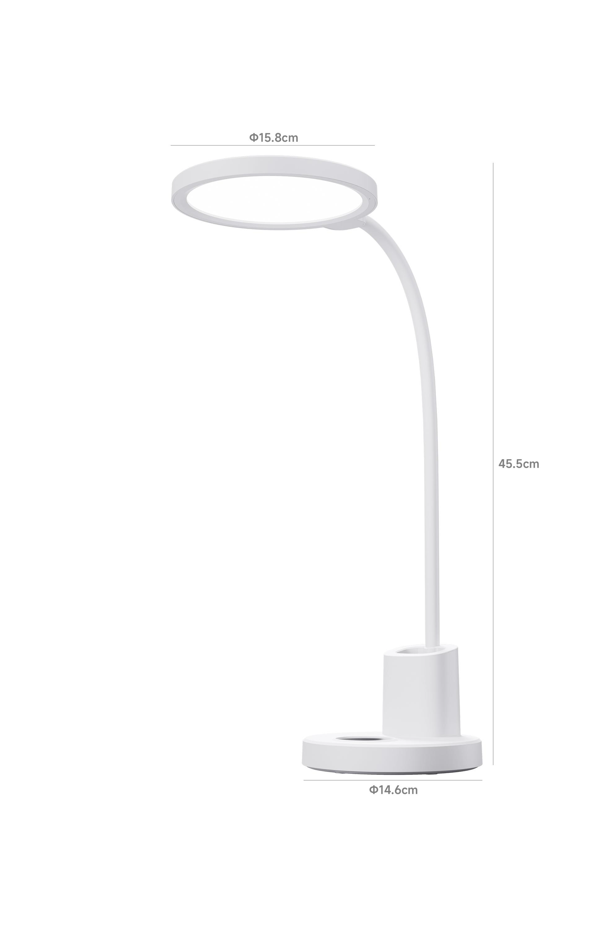 Flexible Gooseneck LED Desk Lamp | RA90/RG0 Certified, 3 Modes & 5-Level Dimming | Full-Spectrum Study Light with Pen Holder & USB-C