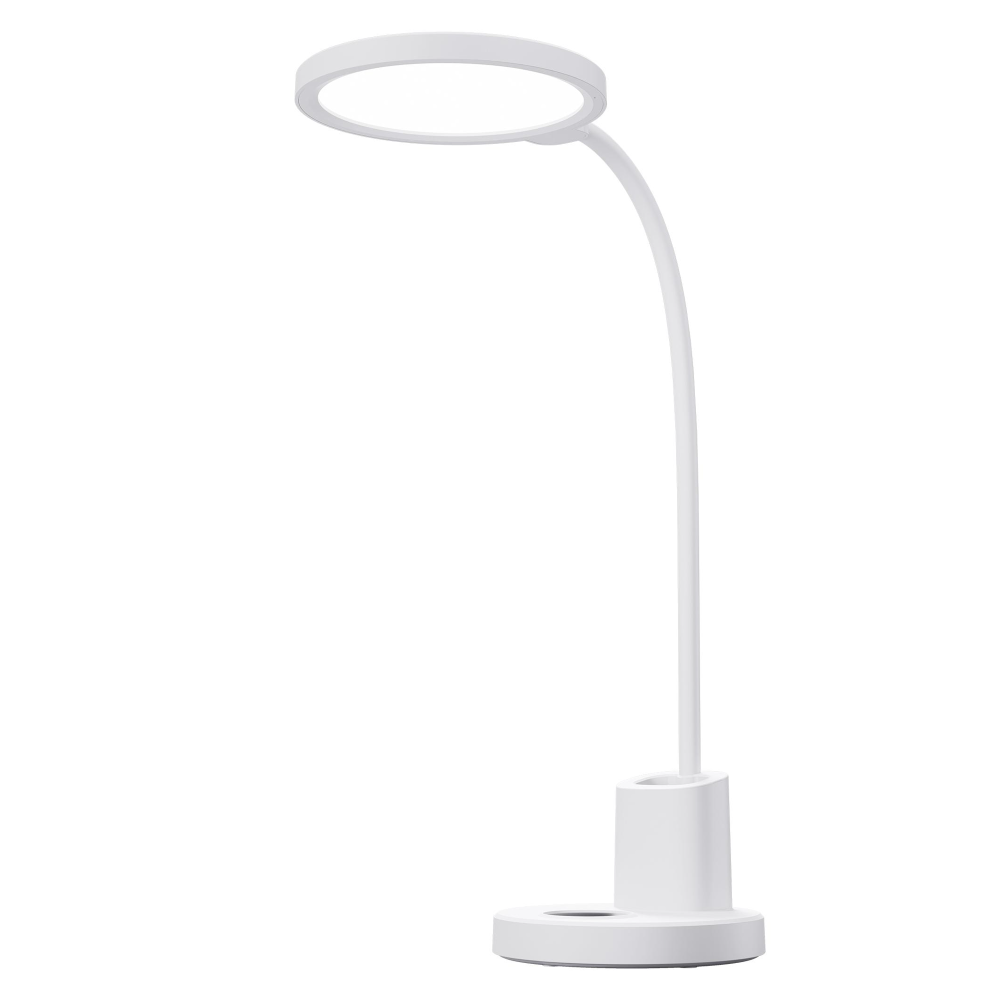 Flexible Gooseneck LED Desk Lamp | RA90/RG0 Certified, 566 Lumen, 3 Modes & 5-Level Dimming | Full-Spectrum Study Light with Pen Holder