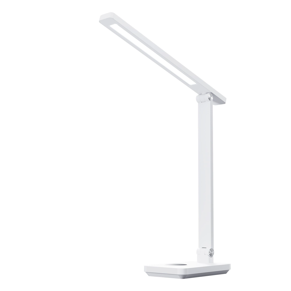 Foldable Full-Spectrum LED Desk Lamp with 10W Wireless Charger | RA90/RG0 Certified, 253 Lumen & 5-Level Brightness | Eye-Care Office/Study Light
