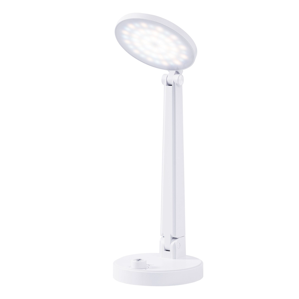 Rechargeable Foldable Full-Spectrum LED Desk Lamp | RA90/RG0 Certified, 3 Modes & Stepless Dimming | Eye-Care Bedside/Study Light with Dual Batteries