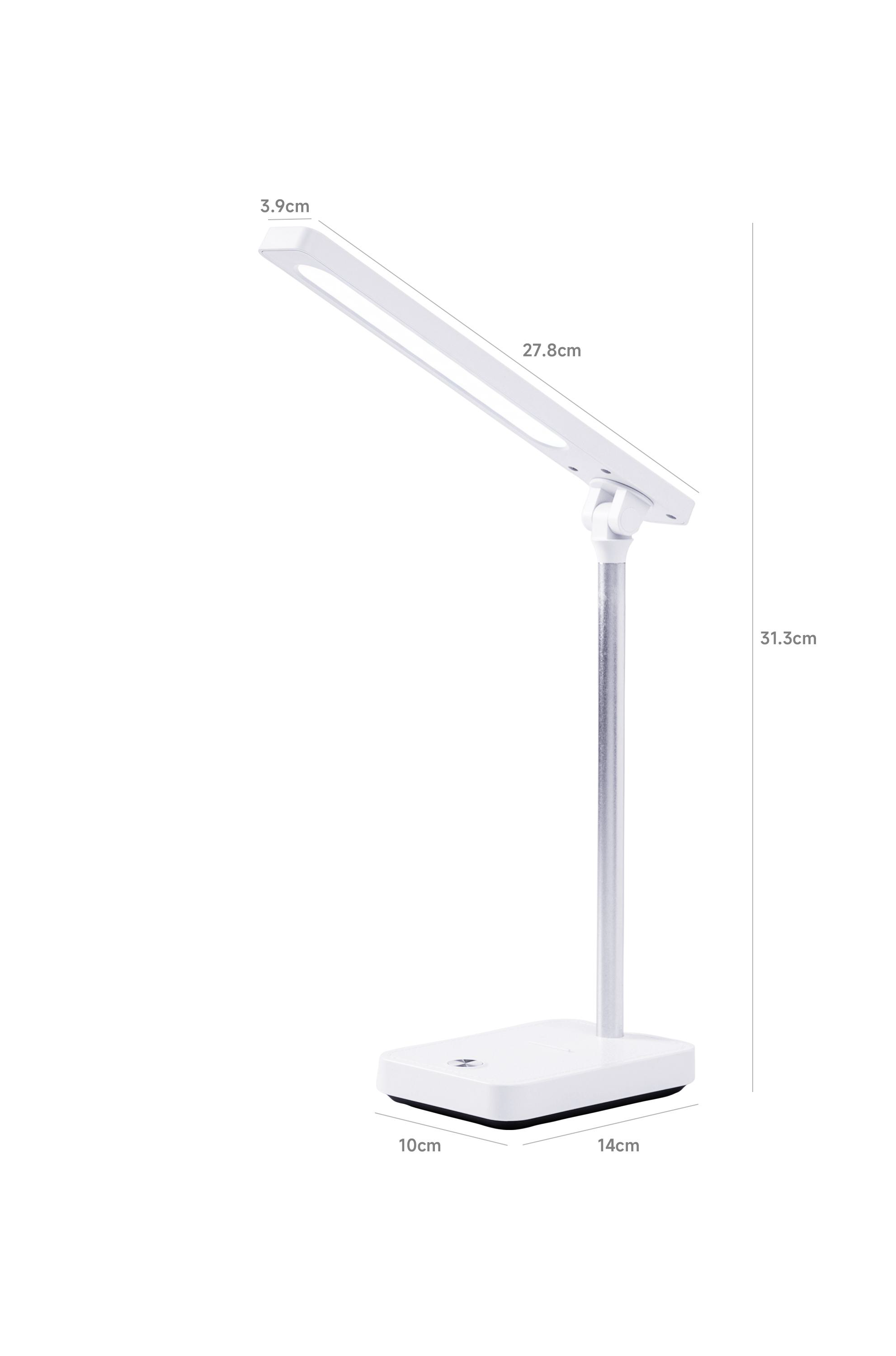 Rechargeable Foldable Full-Spectrum LED Desk Lamp | RA90/RG0 Certified, 3 Modes & Stepless Dimming | Ultra-Portable Eye-Care Bedside/Study Light