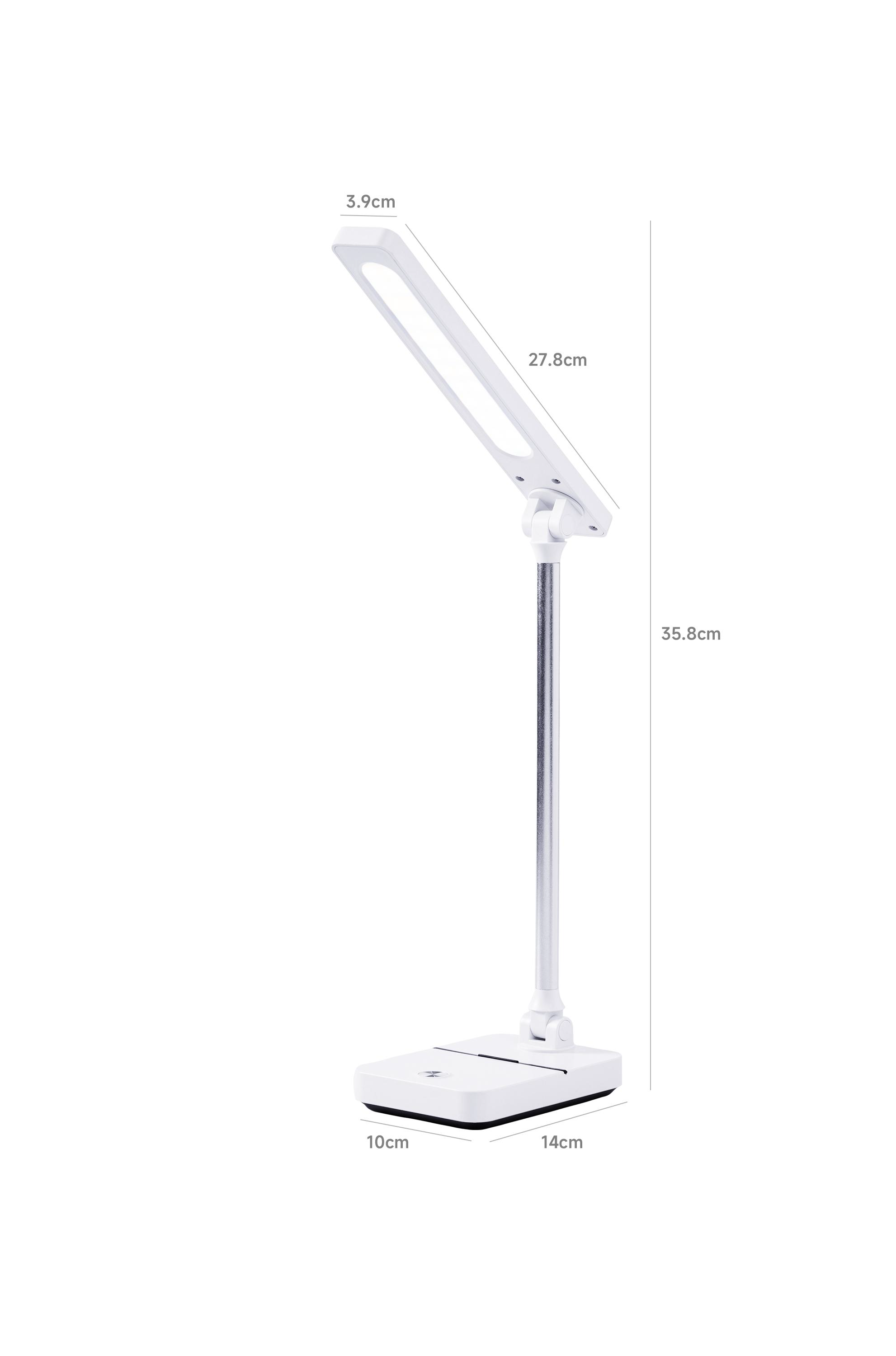 Rechargeable Foldable Full-Spectrum LED Desk Lamp | RA90/RG0 Certified, 3 Modes & Stepless Dimming | Ultra-Portable Eye-Care Study/Bedside Light