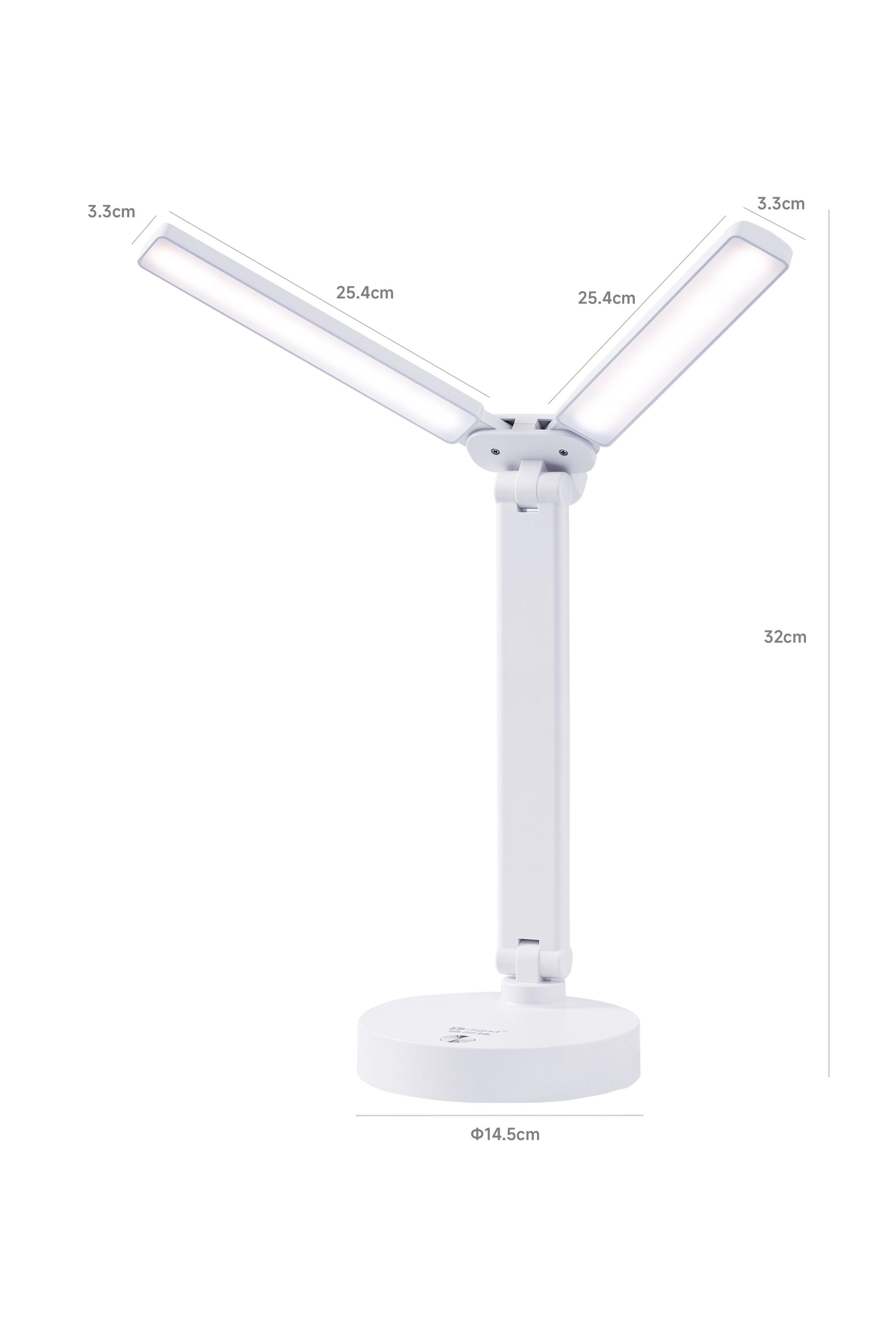Rechargeable Foldable Full-Spectrum LED Desk Lamp | RA90/RG0 Certified, 459 Lumen, 3 Modes & Stepless Dimming | Eye-Care Study/Office Light