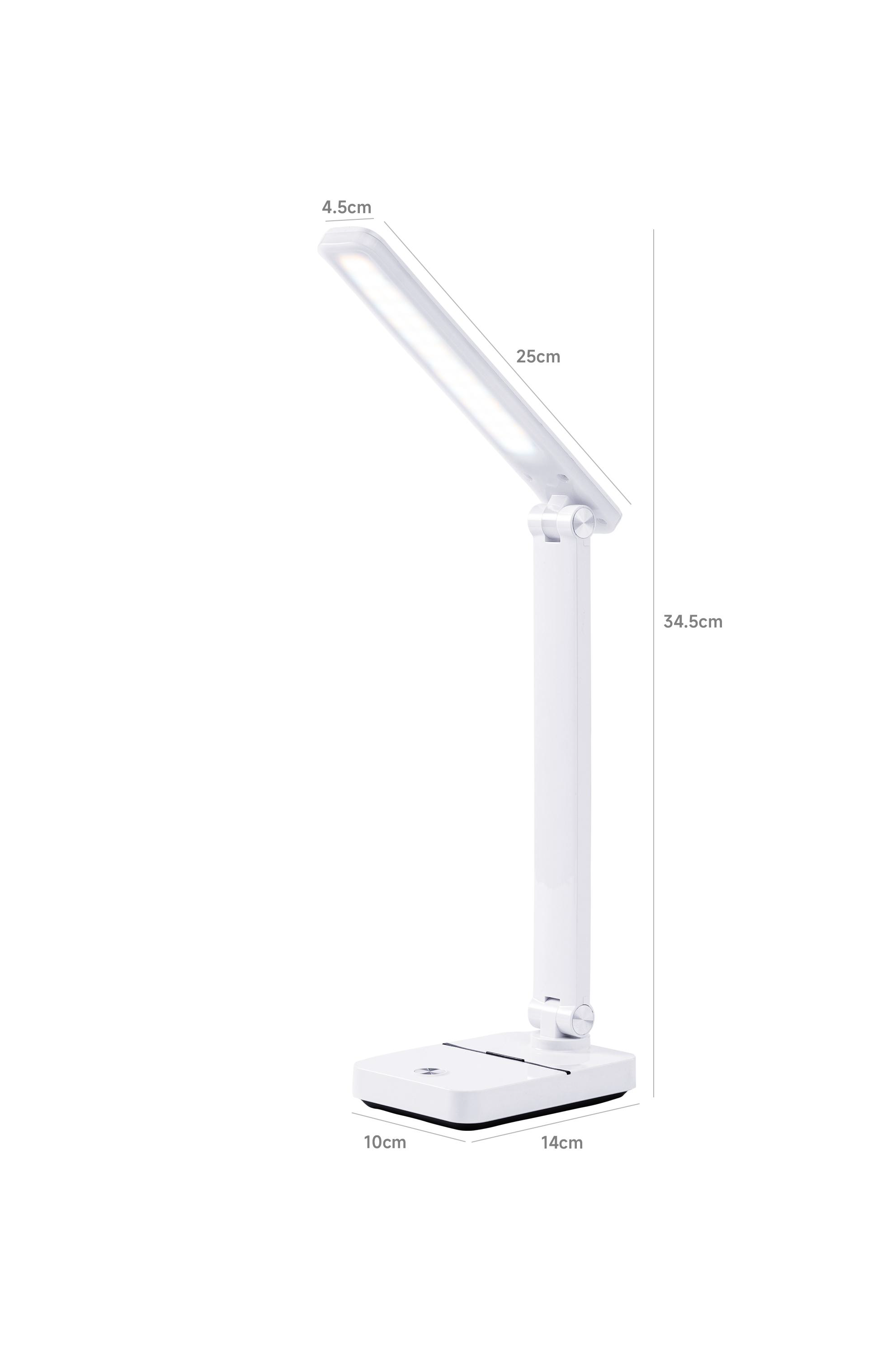 Rechargeable Ultra-Light Foldable LED Desk Lamp | RA90/RG0 Certified, 289 Lumen, 3 Modes & Stepless Dimming | Eye-Care Portable Study/Bedside Light