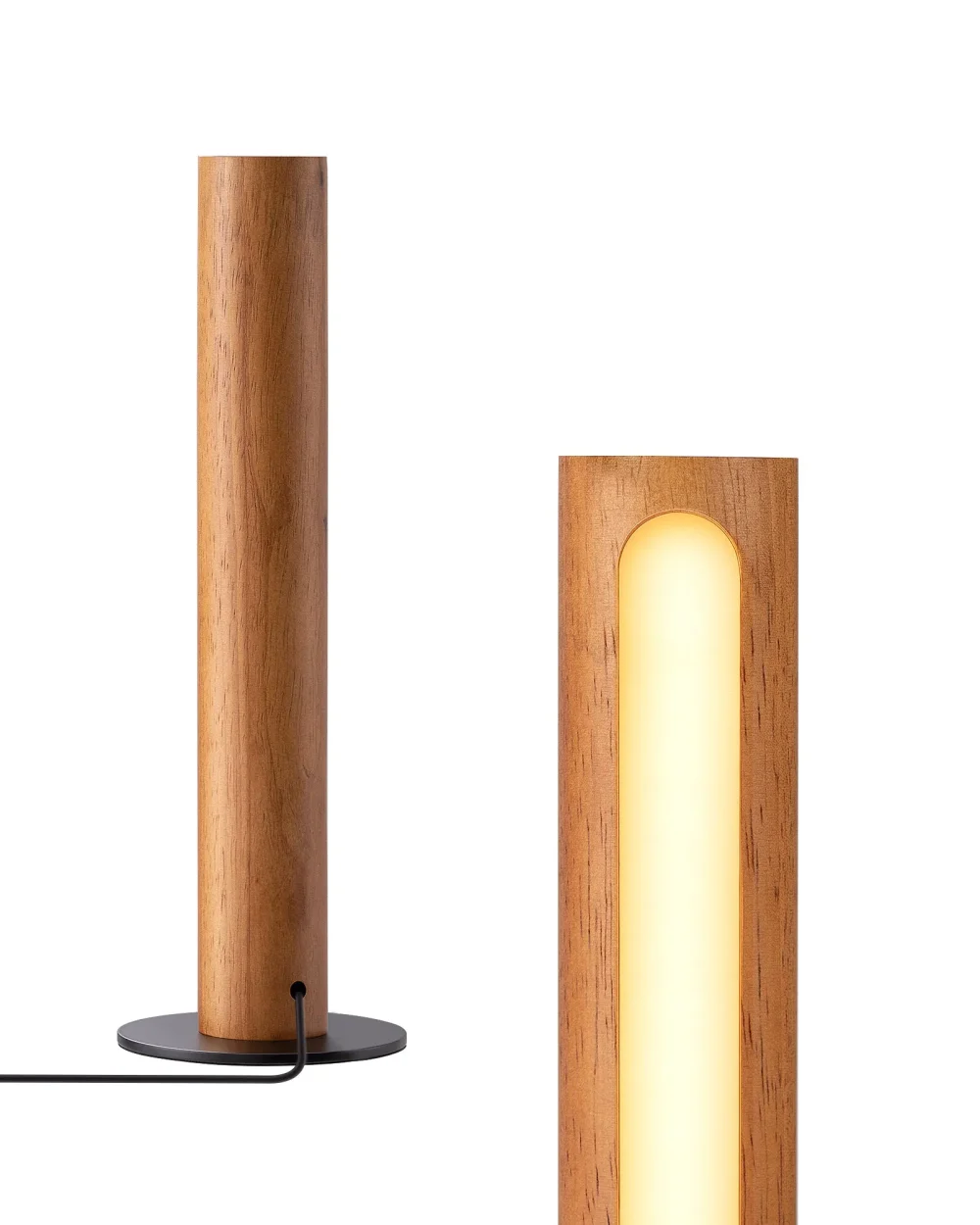 Modern Solid Wood LED Table Lamp – 3 Color Temperatures, Stepless Dimming, Touch Control & Memory Function (Space-Saving, Eye-Care Design) - Image 2
