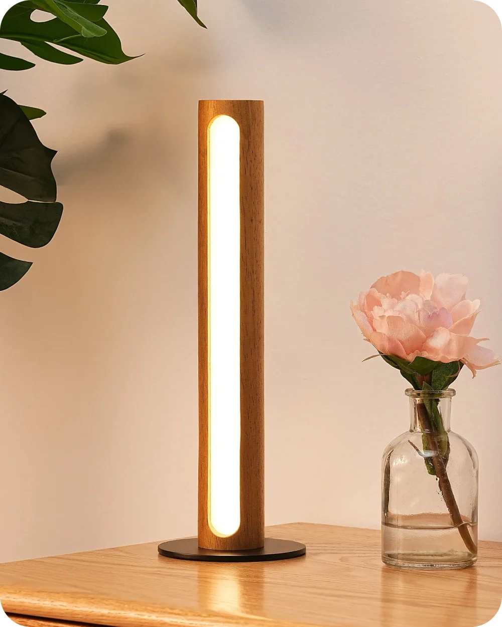 Solid Wood LED Table Lamp