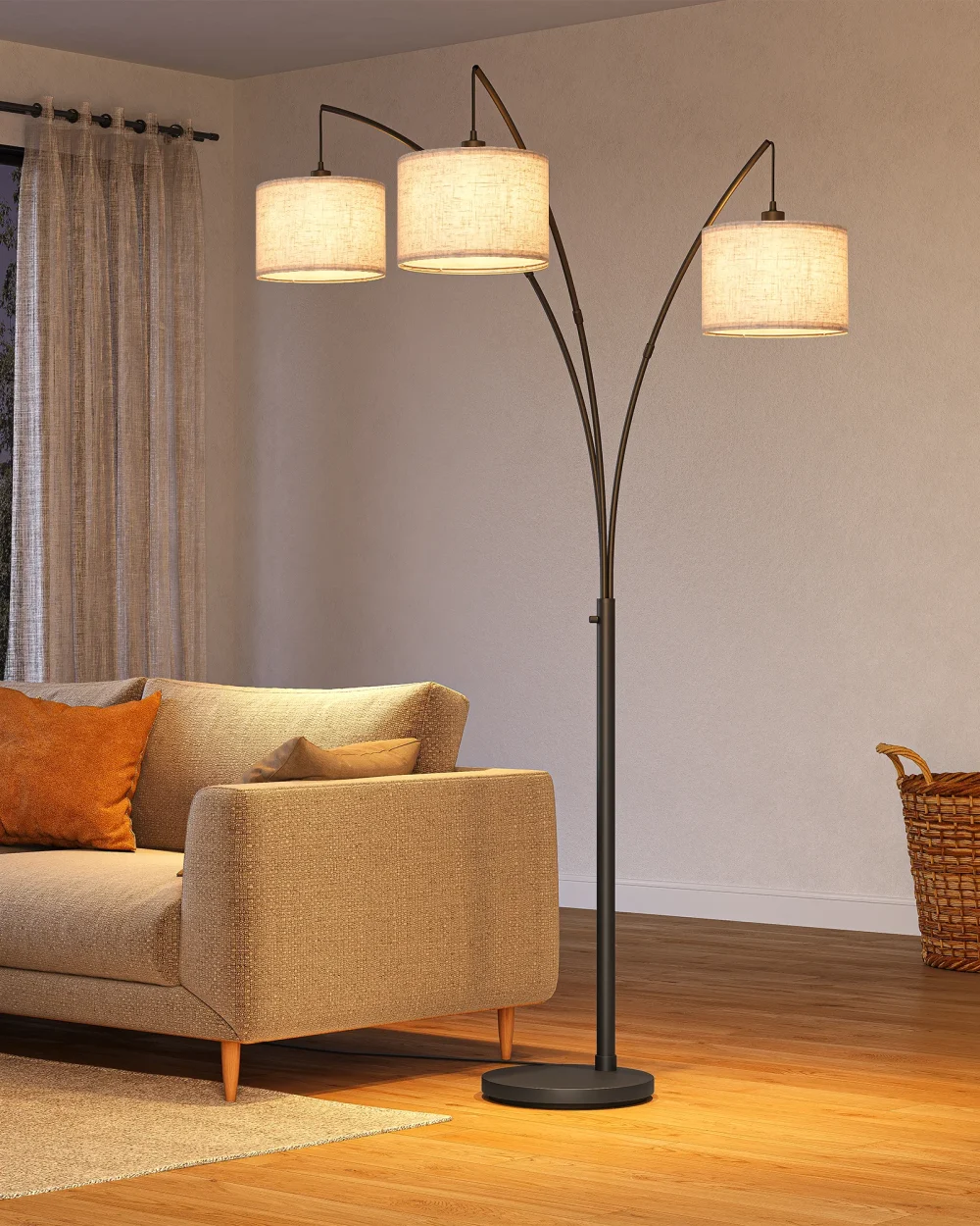 Dimmable Arched Floor Lamp