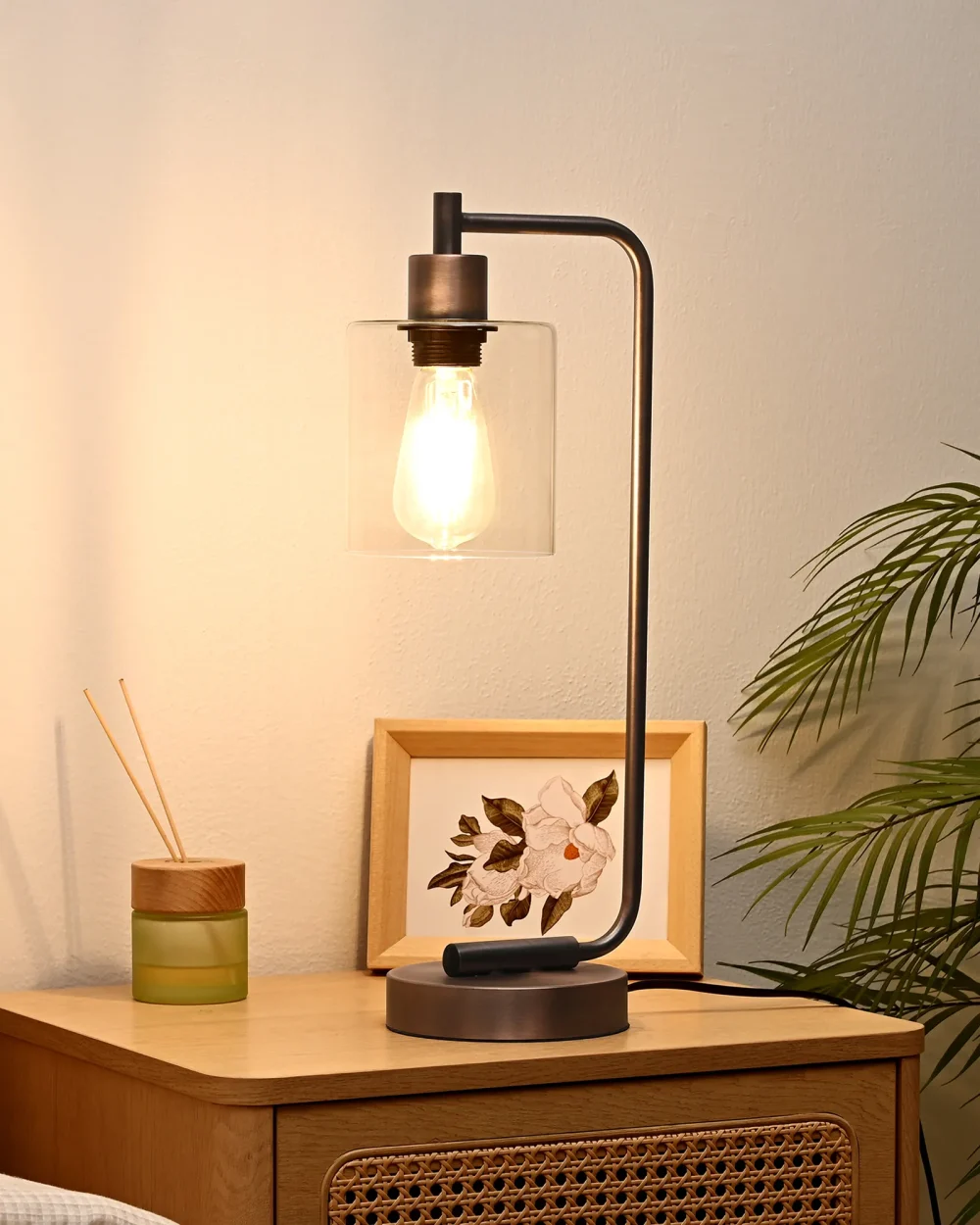Dimmable Table Lamp with USB-C & A Ports