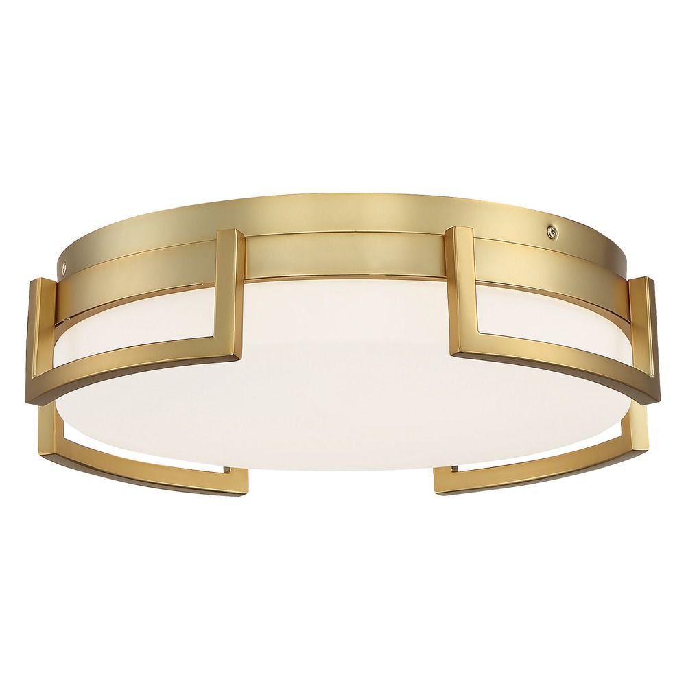Bezel Set Honey Gold LED Flush Mount