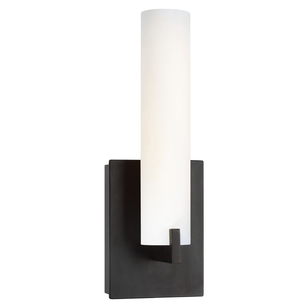 Tube LED Sconce in Dark Restoration Bronze